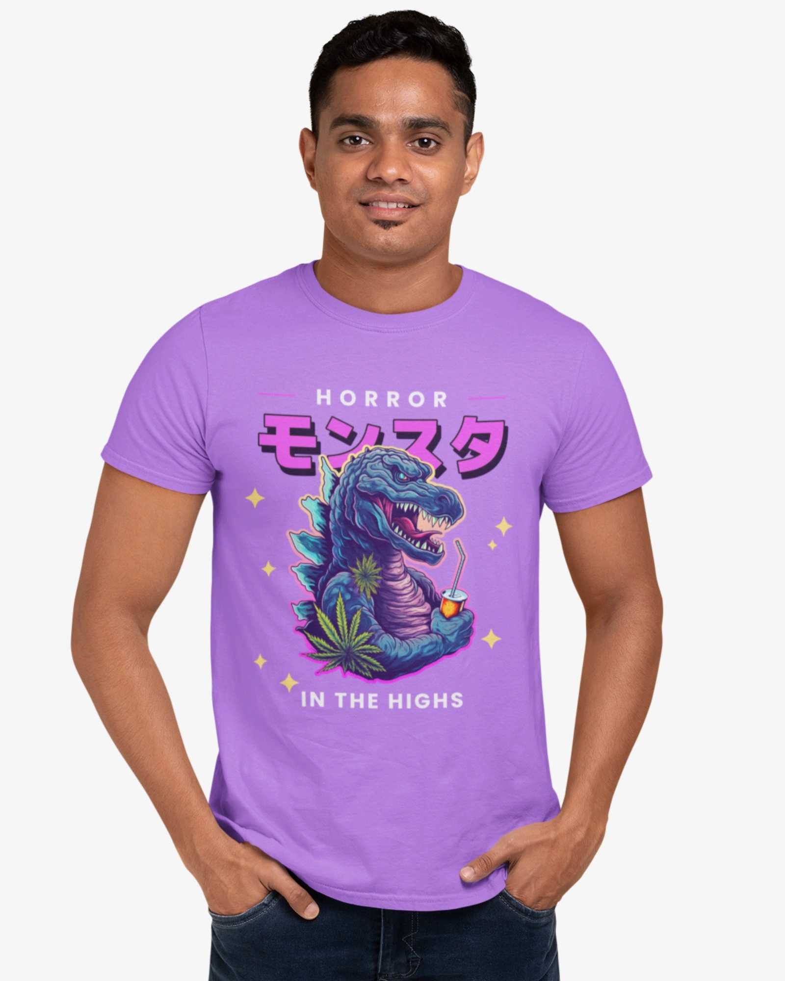 Monsuta-Japanese-Graphic-voilet-T-shirt-3 Monsuta Japanese Graphic Men T-shirt - Image 1