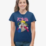 Anime Girl Blue T shirt