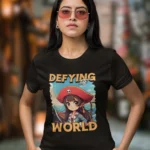 one piece Defying Black t shirt