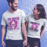 One Mask Graphic Couple T shirt